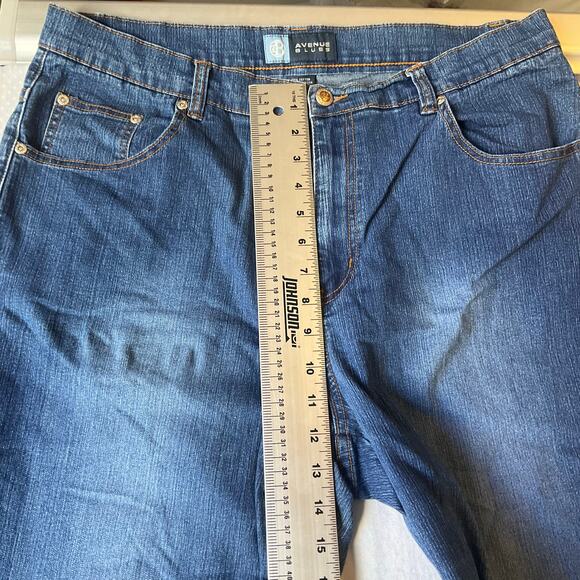 Avenue Blues Women Jeans size 18 Blue Mid Rise Stretch Straight Leg - Picture 6 of 11